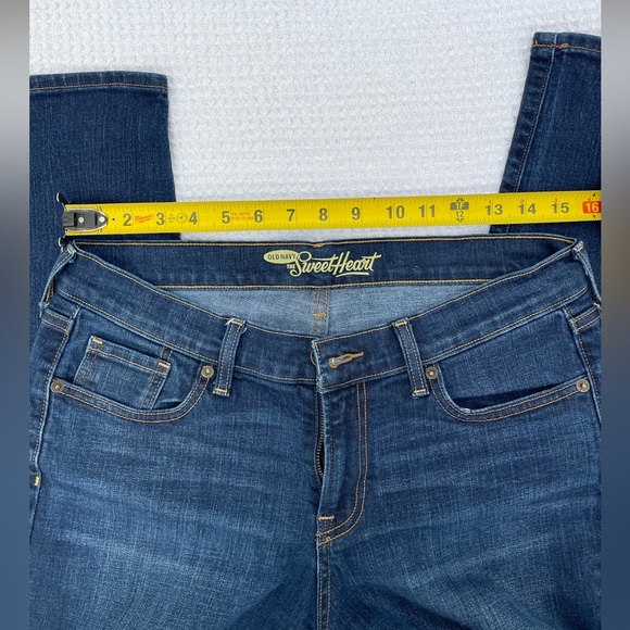 Old Navy Women's Straight Leg Jeans - Dark Blue Sweetheart Denim Size 8 - Picture 3 of 6